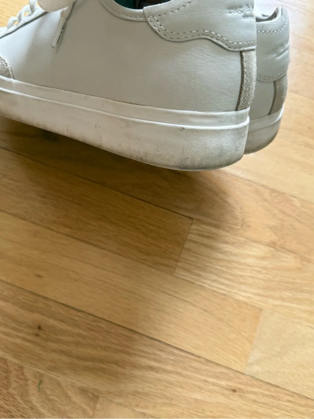 Rag & Bone Women’s White Leather Sneakers With Suede Trim, Size 8.5